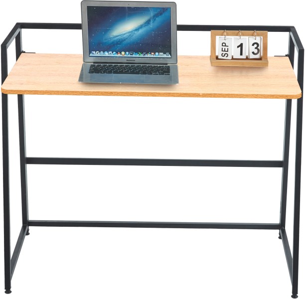 RSQQAV Folding Computer Desk No Assembly Needed - Portable Wooden Study Writing Desk with Metal Frame for Home Office & Small Spaces Multipurpose Table - Image 7