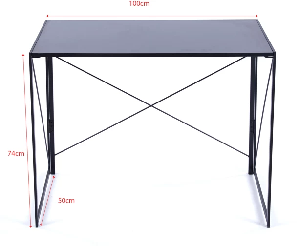 RSQQAV Foldable Computer Desk – No-Tools Portable Writing Desk & Study Table Multipurpose Table – Black - Image 3