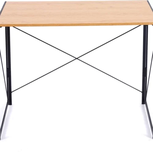 Artisign 40 inch Folding Computer Writing Desk Wood and Metal Study Desk, PC Laptop Home Office Study Table, GREY WOOD Engineered Wood Computer Desk