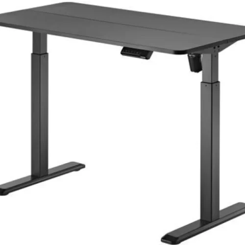 LASA Electric Height Adjustable Desk - Sit-Stand Workstation, 120cm Office Table – Black