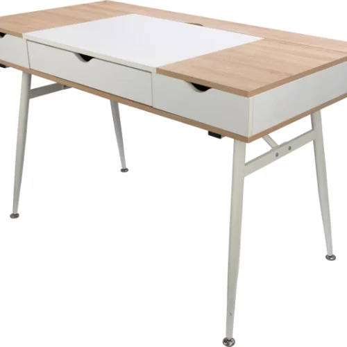 Everfurn Toshir Premium Desk with 1 Large Drawer and 2 Storage Cavities Office Table – White