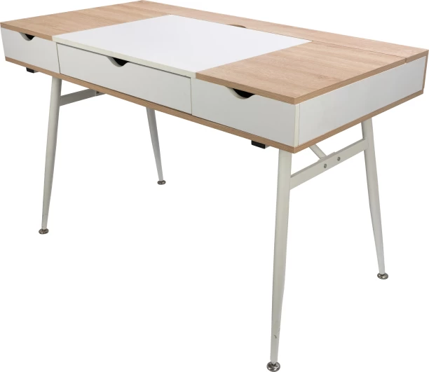Everfurn Toshir Premium Desk with 1 Large Drawer and 2 Storage Cavities Office Table – White