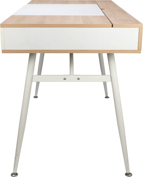 Everfurn Toshir Premium Desk with 1 Large Drawer and 2 Storage Cavities Office Table – White - Image 2