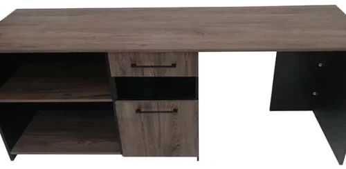 Flatpack DIY Exeter Desk 200cm Office Table – Chobe & Ebony
