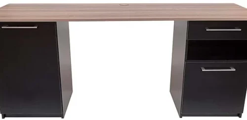 Flatpack DIY Galway Desk 180cm Office Table – Sahara & Ebony
