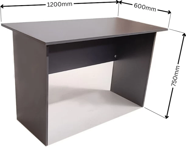 Flatpack DIY London Desk 120cm Office Table – Storm Grey - Image 2