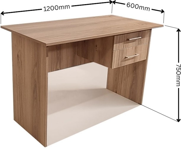 Flatpack DIY London 2 Drawer Desk 120cm Study Table – Sahara - Image 2