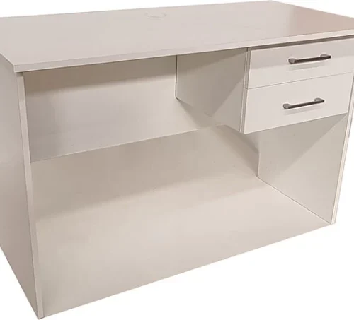 Flatpack DIY London 2 Drawer Desk 120cm Study Table – White