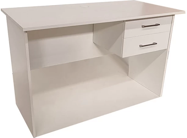 Flatpack DIY London 2 Drawer Desk 120cm Study Table – White