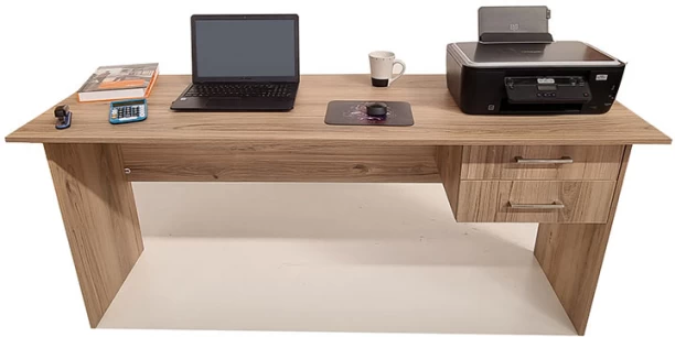 Flatpack DIY London 2 Drawer Desk 180cm Study Table – Sahara - Image 3