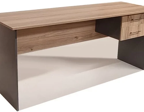 Flatpack DIY London 2 Drawer Desk 150cm Study Table – Sahara & Storm Grey