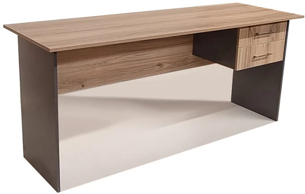 Flatpack DIY London 2 Drawer Desk 180cm Office Table – Sahara & Storm Grey
