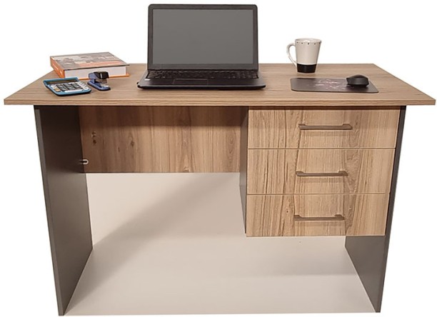 Flatpack DIY London 3 Drawer Desk 120cm Study Table – Sahara & Storm Grey - Image 3