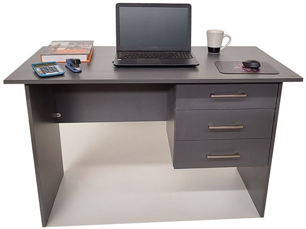 Flatpack DIY London 3 Drawer Desk 120cm Study Table – Storm Grey - Image 3