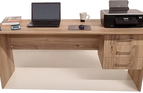 Flatpack DIY London 3 Drawer Desk 180cm Study Table – Sahara
