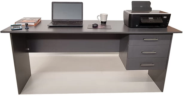 Flatpack DIY London 3 Drawer Desk 180cm Office Table – Storm Grey - Image 3