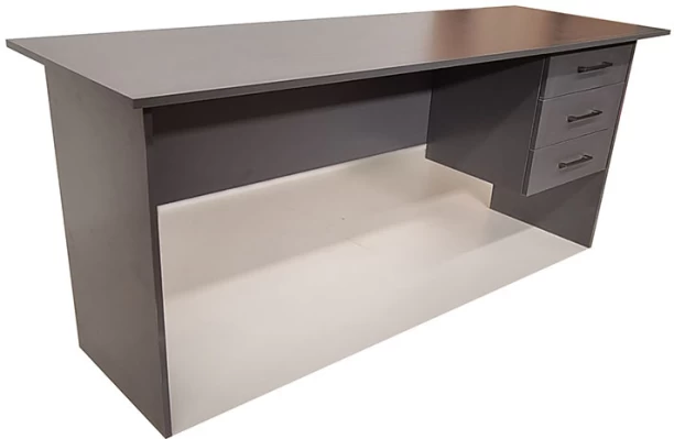 Flatpack DIY London 3 Drawer Desk 180cm Office Table – Storm Grey