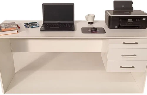 Flatpack DIY London 3 Drawer Desk 180cm Study Table – White