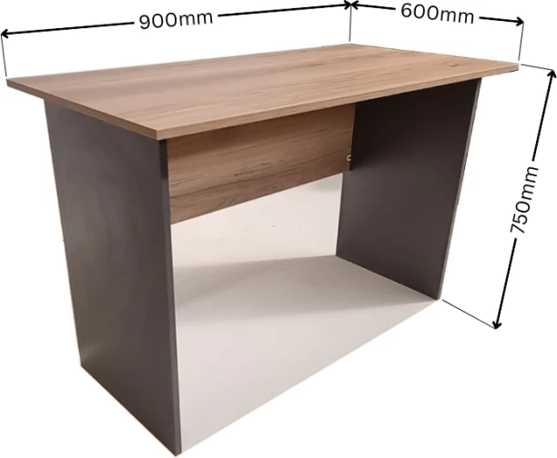 Flatpack DIY London Desk 90cm Office Table – Sahara & Storm Grey - Image 2