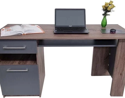 Flatpack DIY Wexford Modern Desk 150cm Office Table – Chobe & Storm Grey