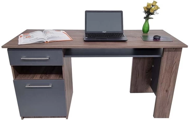 Flatpack DIY Wexford Modern Desk 150cm Office Table – Chobe & Storm Grey