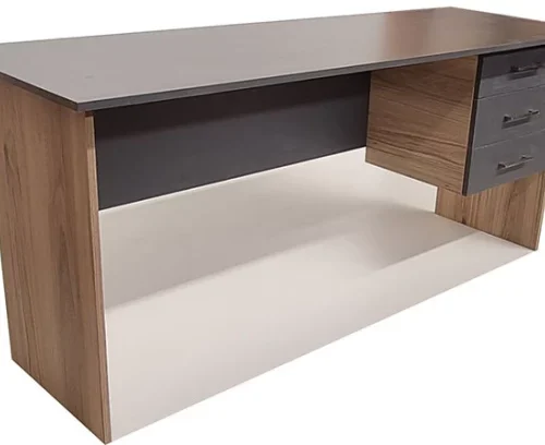 Flatpack DIY London 3 Drawer Desk 180cm Office Table – Sahara, Storm Grey