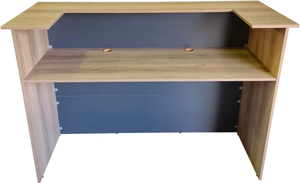 Flatpack DIY Newport Reception Desk 160cm Multipurpose Table – Sahara & Storm Grey - Image 2
