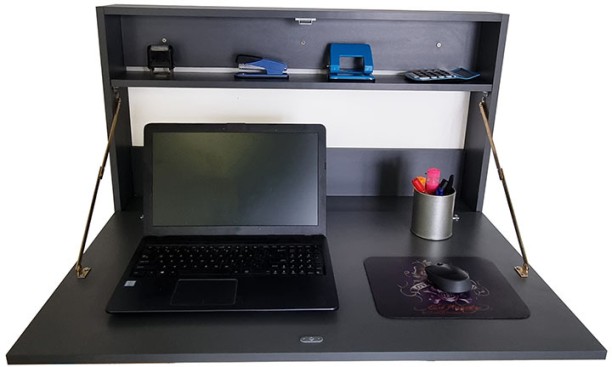 Flatpack Diy Liverpool Foldaway Desk Multipurpose Table – Storm Grey - Image 4