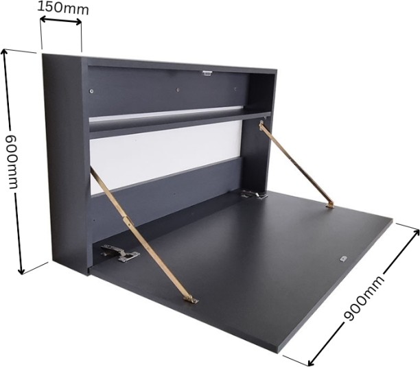 Flatpack Diy Liverpool Foldaway Desk Multipurpose Table – Storm Grey - Image 2