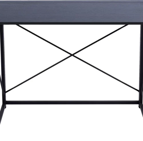 RSQQAV 1.0m Portable Foldable Computer Desk – No-Assembly Compact Study Writing Table for Small Spaces & Home Office Multipurpose Table – BLACK