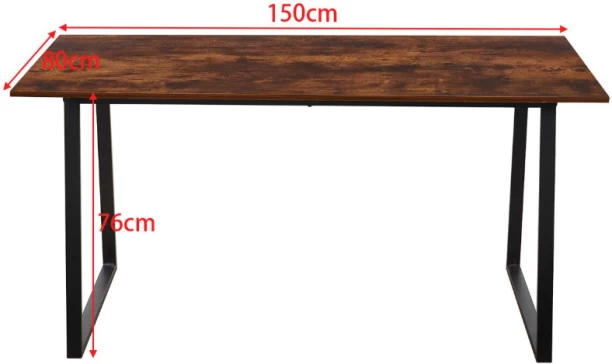 VIVIDITTO Office Work Desk Simple Wood Table Office Table – Burningwood - Image 3