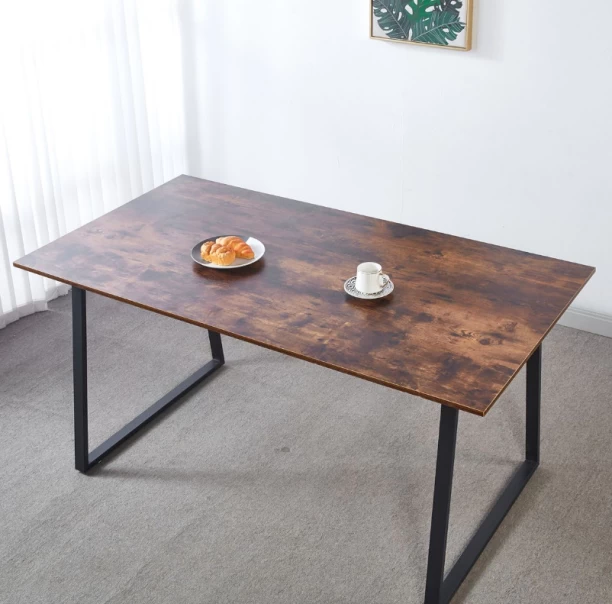 VIVIDITTO Office Work Desk Simple Wood Table Office Table – Burningwood - Image 2