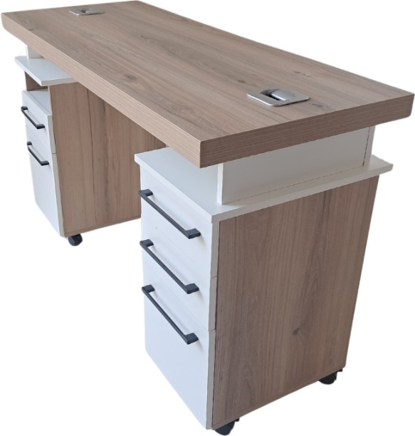 Flatpack DIY Manicure Nail Desk Multipurpose Table – Sahara & White - Image 4