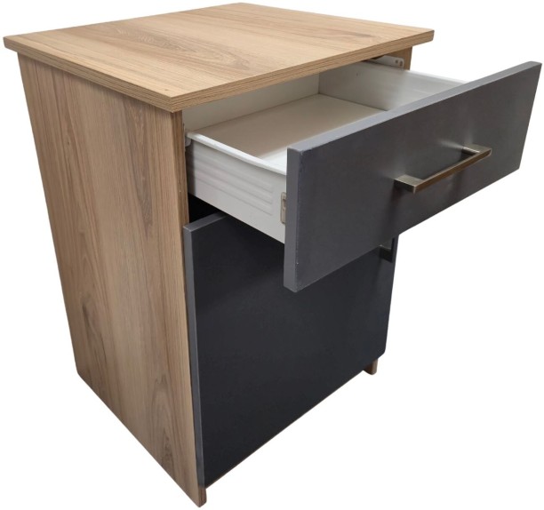 Flatpack DIY Cambridge 1 Door, 1 Drawer Pedestal - Storm Grey & Sahara Office Table - Image 4