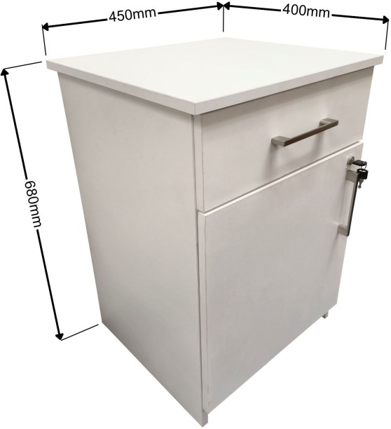 Flatpack DIY Cambridge 1 Door, 1 Drawer Pedestal - White Office Table - Image 4