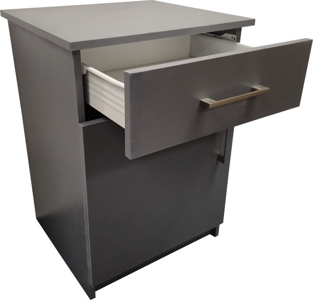 Flatpack DIY Cambridge 1 Door, 1 Drawer Pedestal - Storm Grey Office Table - Image 4