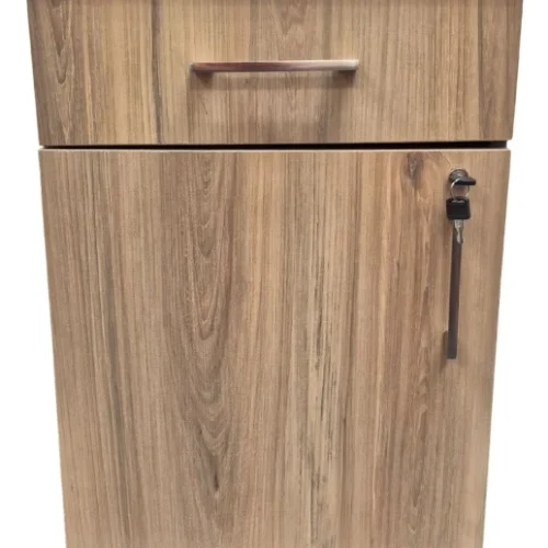 Flatpack DIY Cambridge 1 Door, 1 Drawer Pedestal - Sahara & Storm Grey Office Table