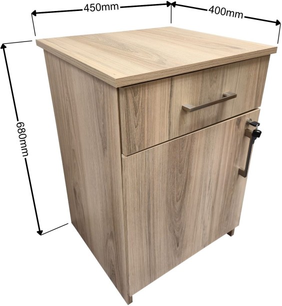 Flatpack DIY Cambridge 1 Door, 1 Drawer Pedestal - Sahara Office Table - Image 4
