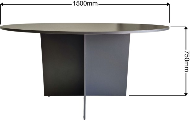 Flatpack DIY Cardiff Conference Table Round 150cm Conference Table – Storm Grey - Image 2