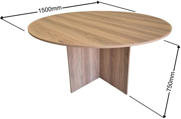 Flatpack DIY Cardiff Conference Table Round 150cm Conference Table – Sahara - Image 2
