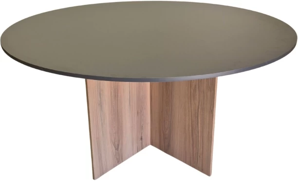 Flatpack DIY Cardiff Conference Table Round 150cm Conference Table – Storm Grey & Sahara