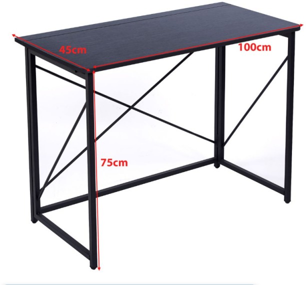 VIVIDITTO Computer Desk Storage Shelf Office Student Desk Multipurpose Table – Black - Image 3