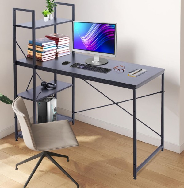 VIVIDITTO Computer Desk Study Writing Table Multipurpose Table – BLACK - Image 3