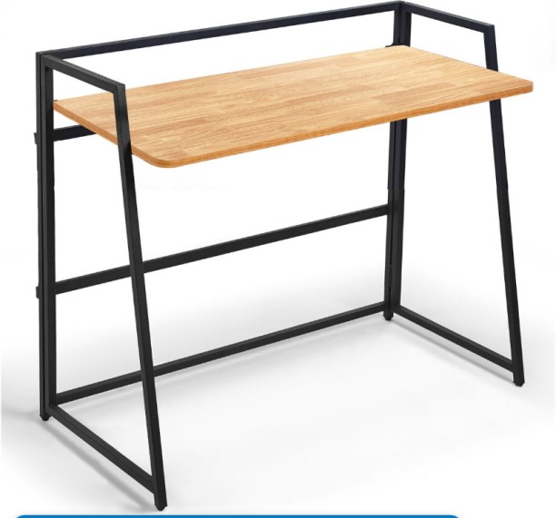 VIVIDITTO Study Table Dressing Table Office Executive Desk Study Table – Grey Wood - Image 2