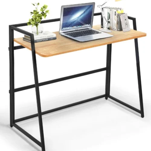 VIVIDITTO Study Table Dressing Table Office Executive Desk Study Table – Grey Wood