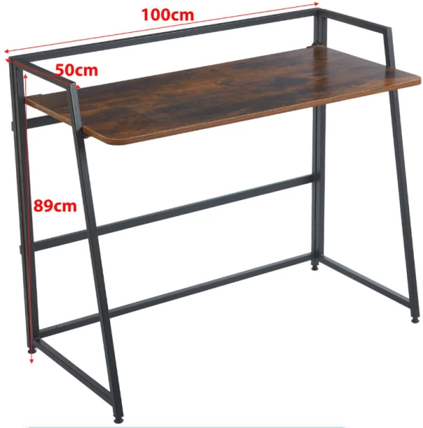 VIVIDITTO Study Table Dressing Table Office Executive Desk Study Table – Brown - Image 3