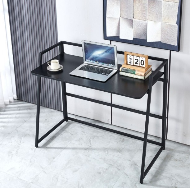 VIVIDITTO Study Table Dressing Table Office Executive Desk Study Table – Black - Image 2