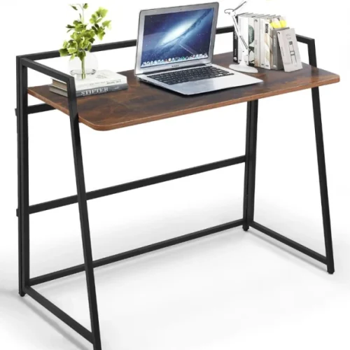 VIVIDITTO Study Table Dressing Table Office Executive Desk Study Table – Brown