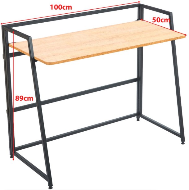 VIVIDITTO Study Table Dressing Table Office Executive Desk Study Table – Grey Wood - Image 3