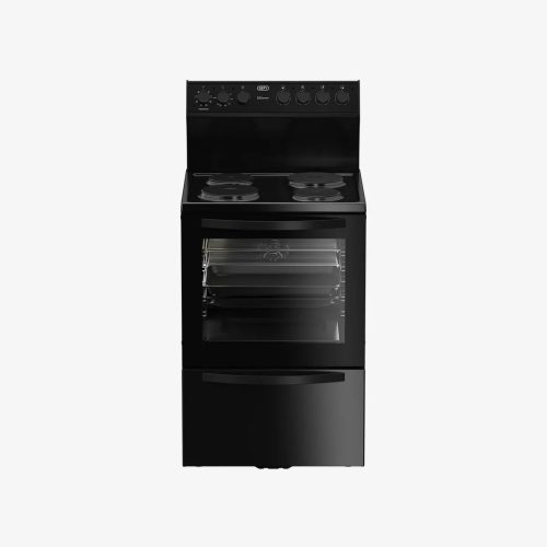 Defy 60cm Electric Freestanding Stove ThermoFan+ Black RC — DSS697